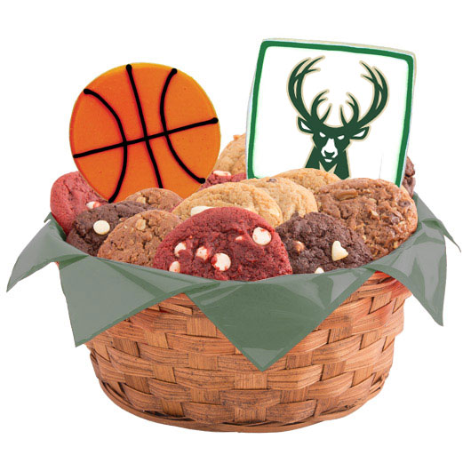 WNBA1-MIL - Pro Basketball Basket - Milwaukee Cookie Basket