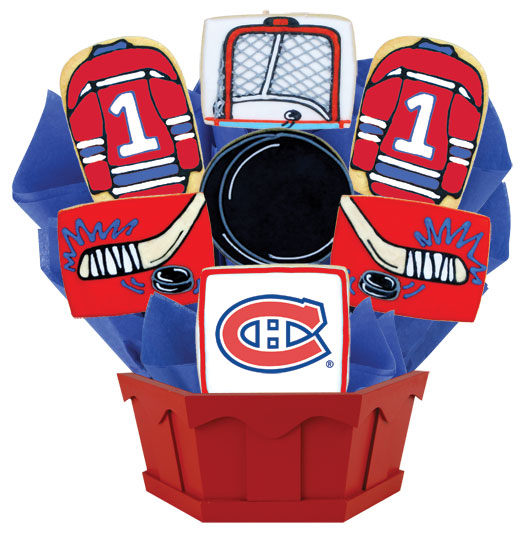 NHL1-MTL - Hockey Bouquet - Montreal Cookie Bouquet