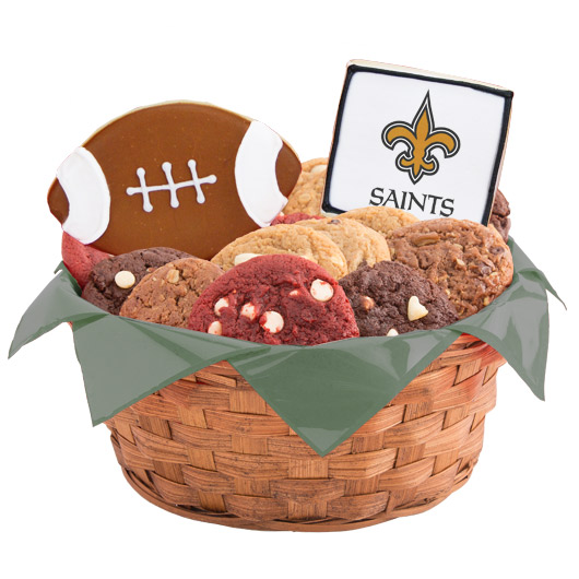 WNFL1-NO - Football Basket - New Orleans Cookie Basket