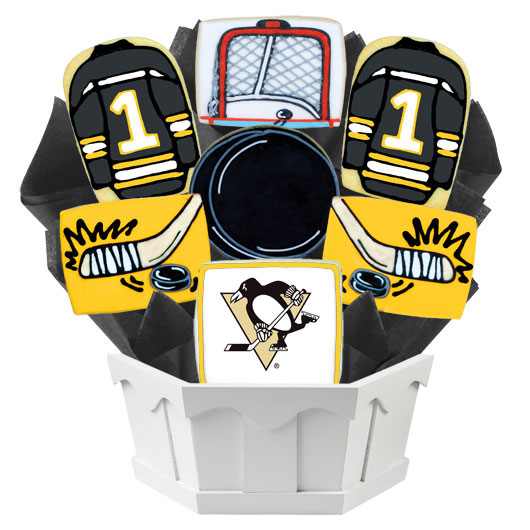 NHL1-PIT - Hockey Bouquet - Pittsburgh Cookie Bouquet
