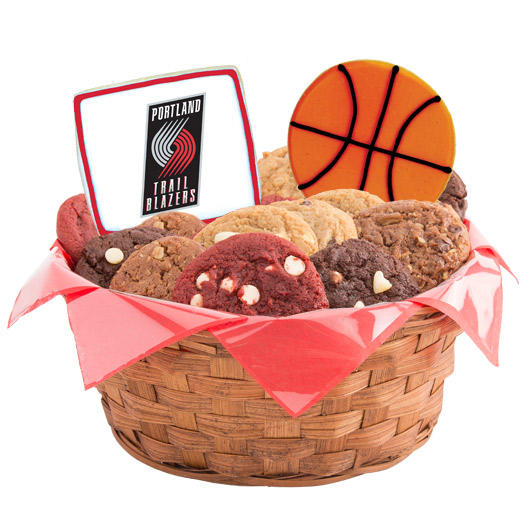 WNBA1-POR - Pro Basketball Basket - Portland Trail Cookie Basket