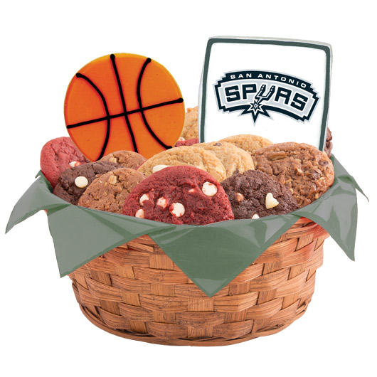 Pro Cookie Basketball Cookie Basket - San Antonio
