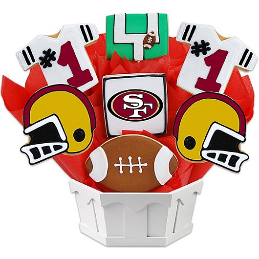 NFL1-SF - Football Bouquet - San Francisco Cookie Bouquet