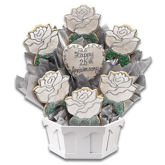 A231 - Silver Anniversary Cookie Bouquet