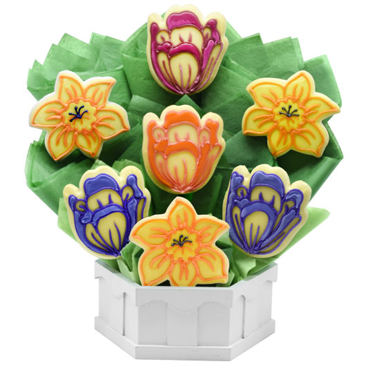 A129 - Spring Blossoms Cookie Bouquet