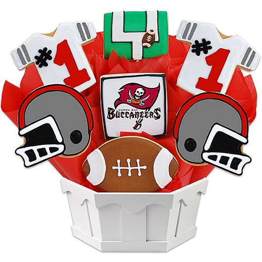 NFL1-TB - Football Bouquet - Tampa Bay Cookie Bouquet