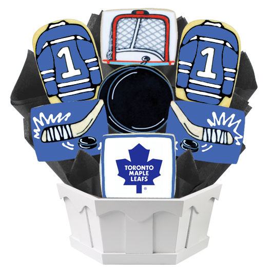 Hockey Bouquet - Toronto Maple Cookie Bouquet