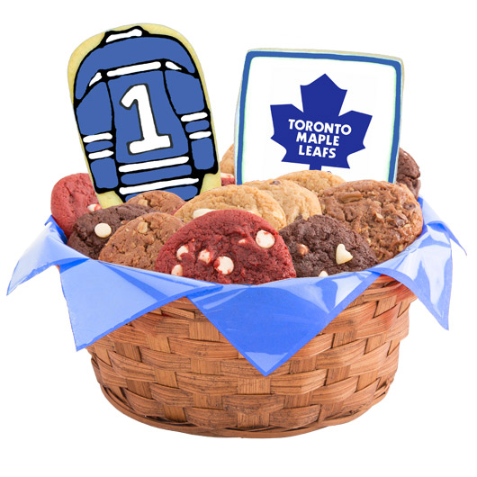 WNHL1-TOR - Hockey Basket - Toronto Maple Cookie Basket