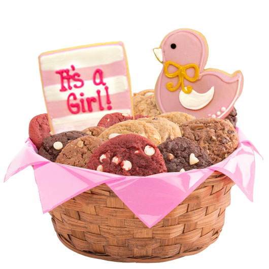 W471 - It’s a Girl Basket Cookie Basket