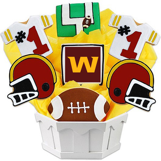 NFL1-WAS - Football Bouquet - Washington Cookie Bouquet