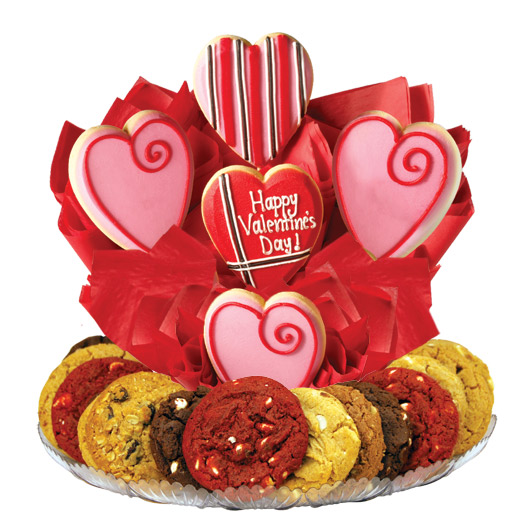 Valentines Basket, Valentine's Day Cookies