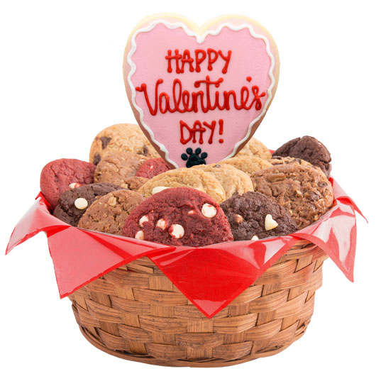 Valentines Basket, Valentine's Day Cookies